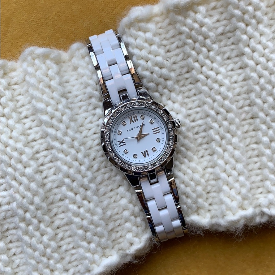 Anne Klein Dial Steel  White Ceramic Ladies Watch